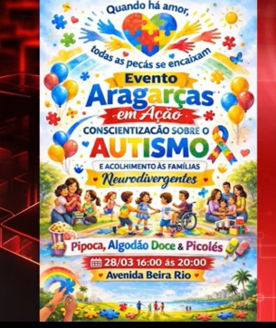 Aragarças em ação neste sabado em Aragarças, tema o 'autismo'.