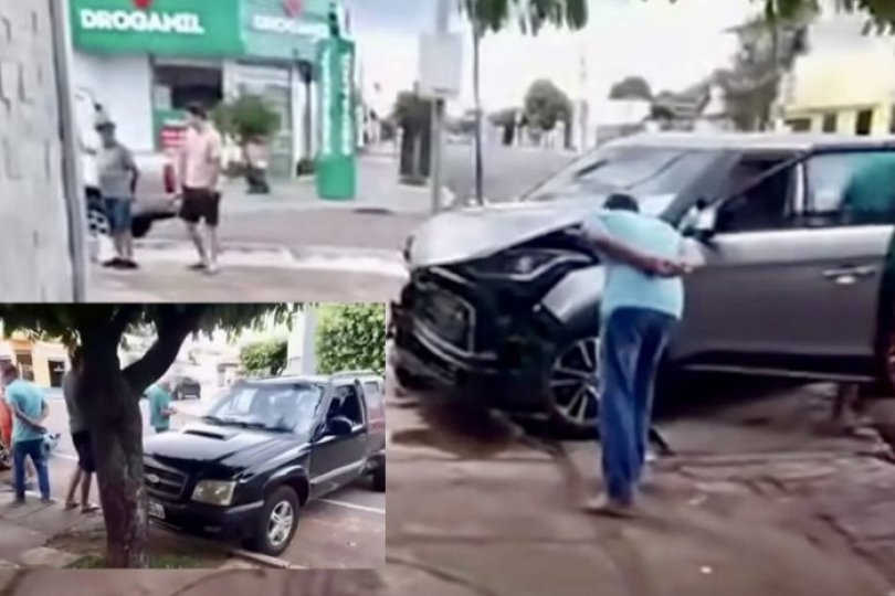 S10 capota após bater contra Creta e idoso de 92 anos morre em MT...