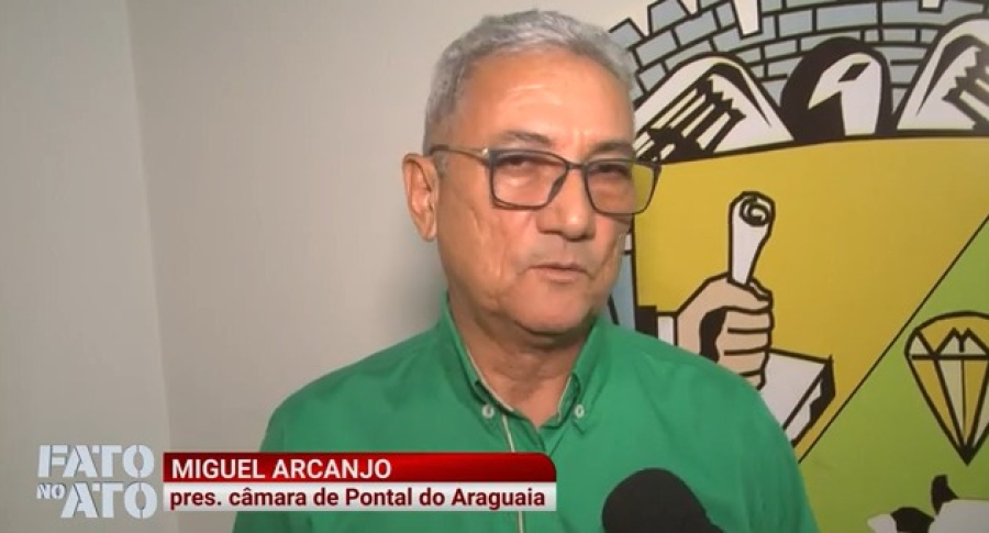Posse de Miguel Arcanjo na presidencia da Câmara de Pontal do Araguaia