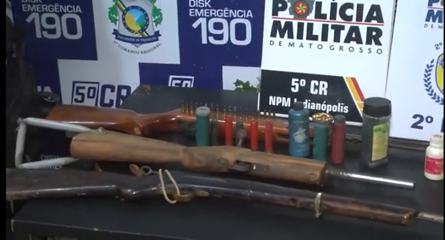 Três armas de fogo apreendidas