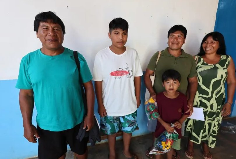 Família de indígenas Waurá percorre 80 KM de moto em busca de serviços ...
