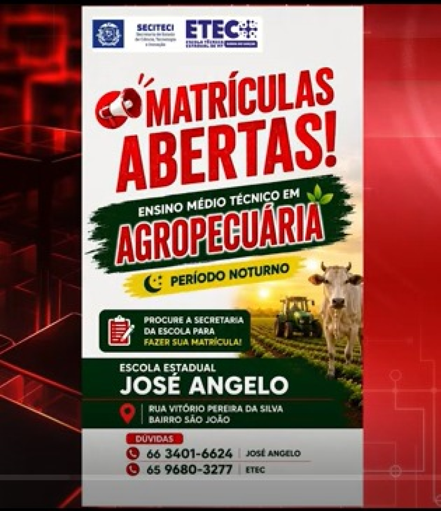  Escola José Ângelo abre matrículas para cursos profissionalizantes.
