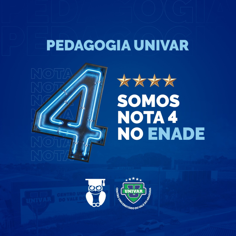 Curso de Pedagogia do UNIVAR conquista conceito 4 no ENADE