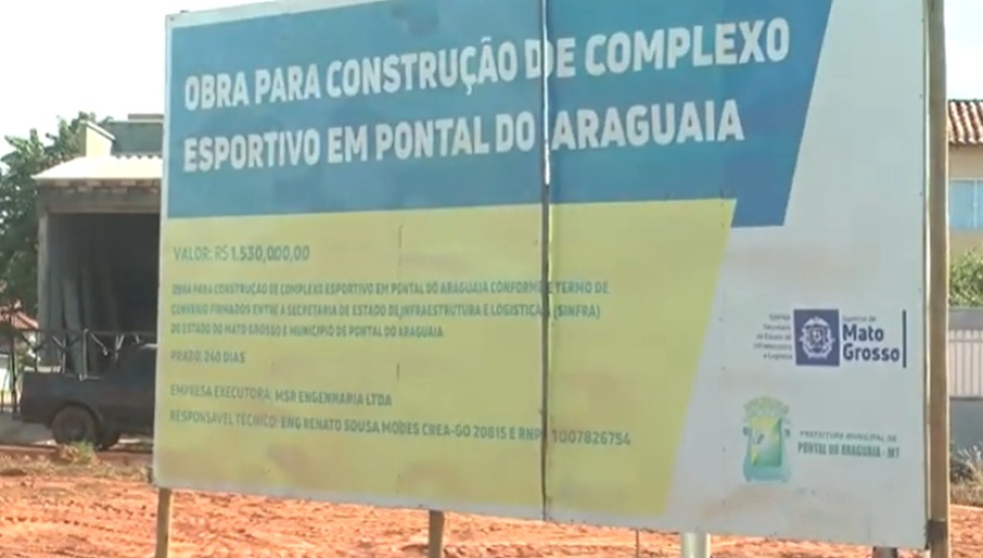 Obras do Complexo Esportivo de Pontal retornam.