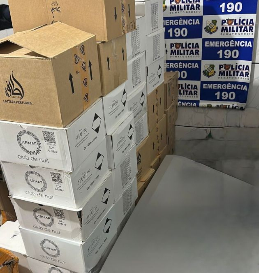 Polícia Militar prende homem com 14 caixas de produtos contrabandeados em Alto Araguaia