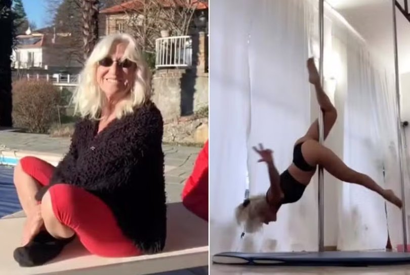 Aos 82 anos, italiana é a mais velha praticante de pole dance...