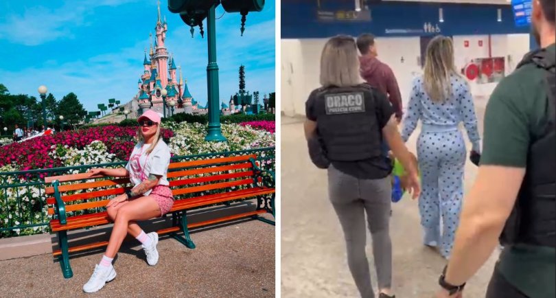 Mulher de "Gordinho do CV" é presa no aeroporto de VG ao voltar de Paris; vídeo...