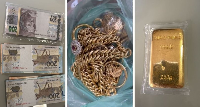 Vídeos mostram ouro, joias e dinheiro confiscados de "barões"...