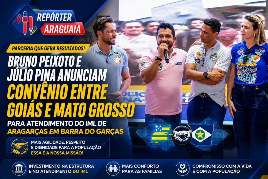 Bruno Peixoto e Júlio Pina anunciam convênio entre Goiás e Mato Grosso para atendimento do IML de Aragarças em Barra do Garças