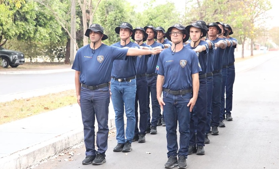 Os novos integrantes da Guarda Municipal de Aragarças deram início ao curso de instrução.
