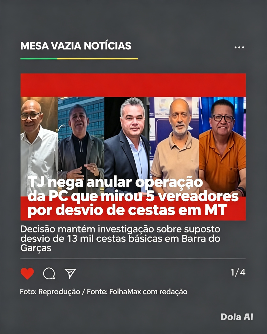 TJ nega anular operação da PC que mirou 5 vereadores por desvio de cestas em MT