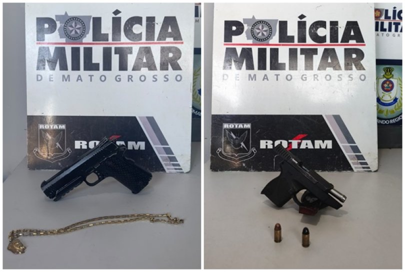 Rotam prende ladrões de farmácia com pistola e arma falsa...