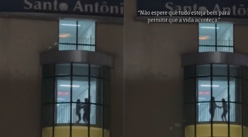 Mãe e filha dançam em hospital para comemorar avanço de tratamento...