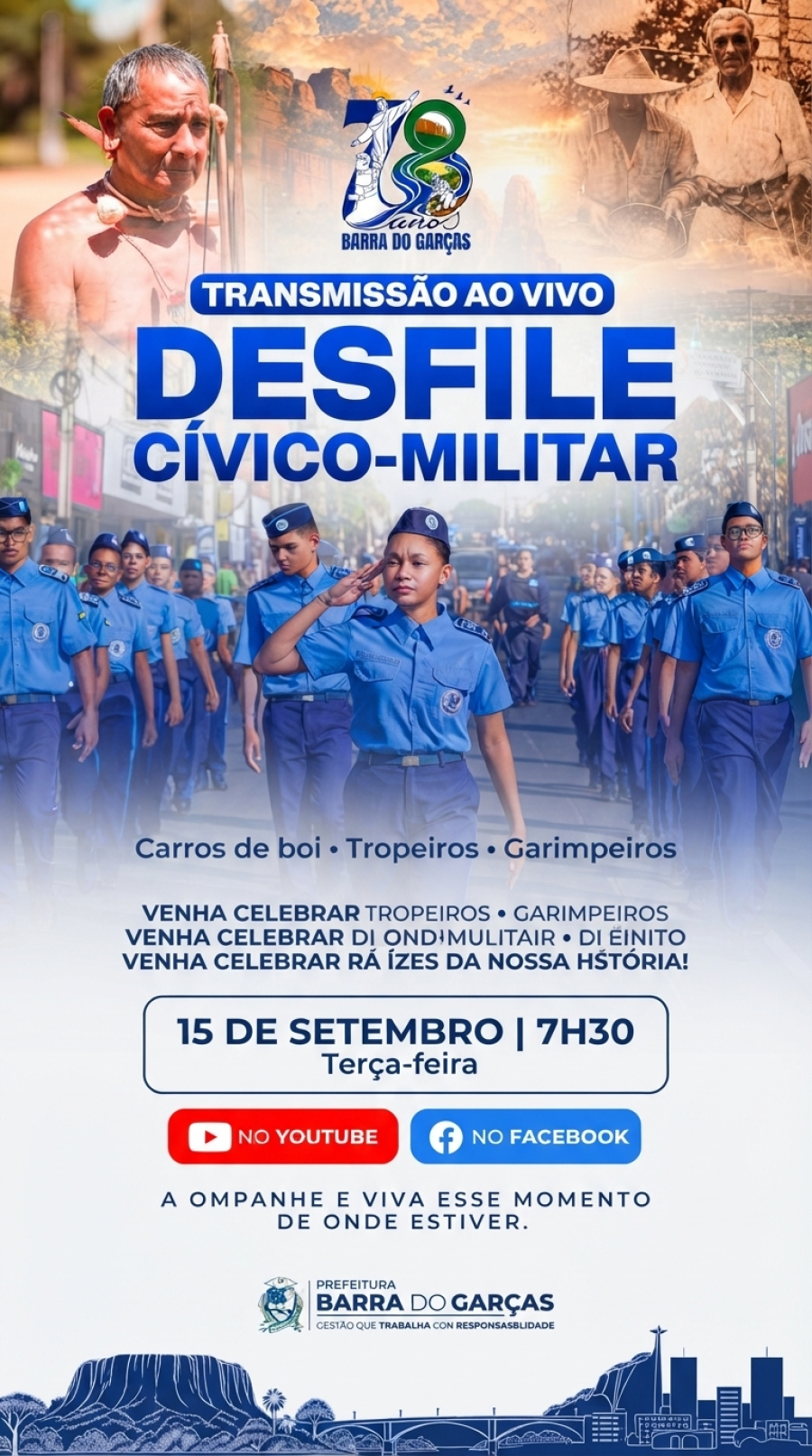 Carro de boi, tropeiros e garimpeiros: aniversário de Barra do Garças terá celebração às raízes da cidade