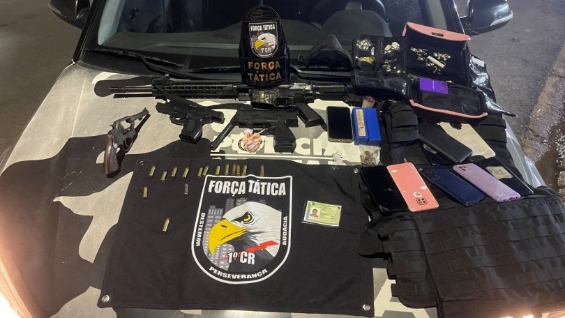 PM prende quatro com armamento de guerra e evita assalto a mineradora em MT...
