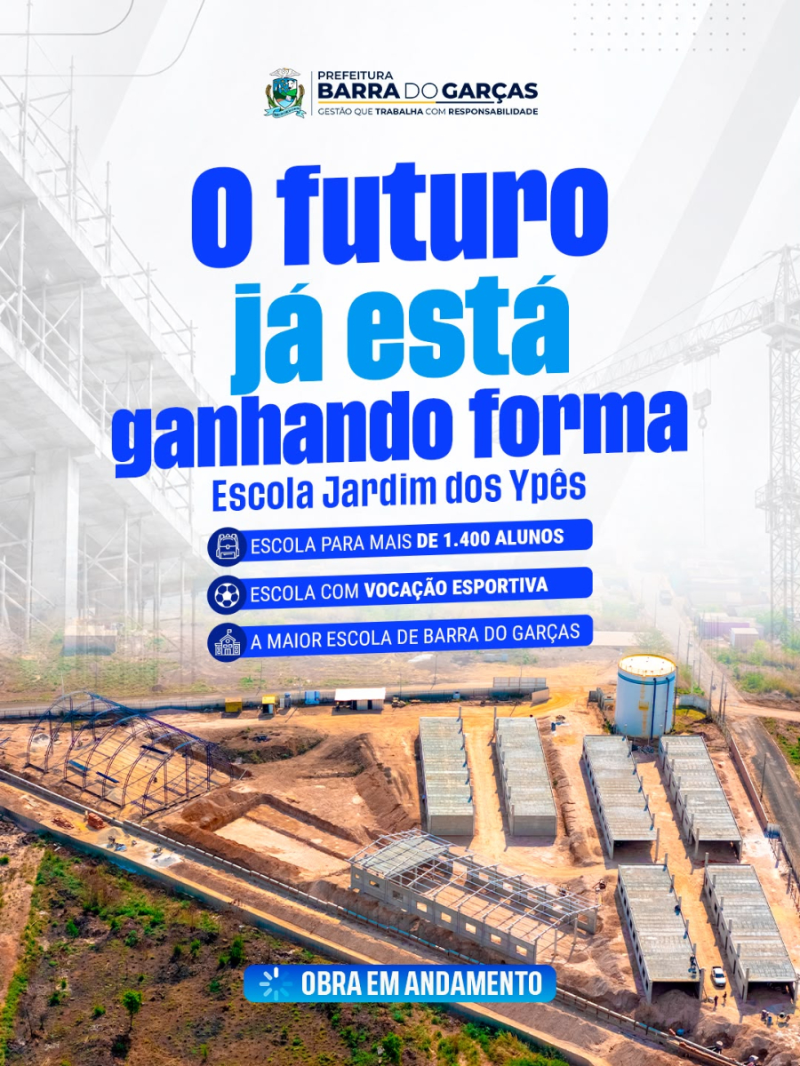 Nova escola do Jardim dos Ipês amplia estrutura educacional para acompanhar crescimento de Barra do Garças
