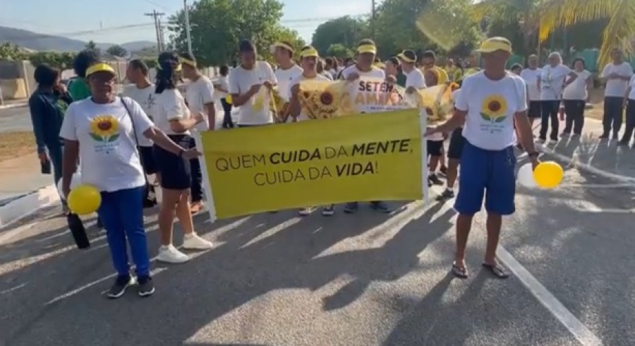 Caminhada setembro amarelo em Aragarças-Go