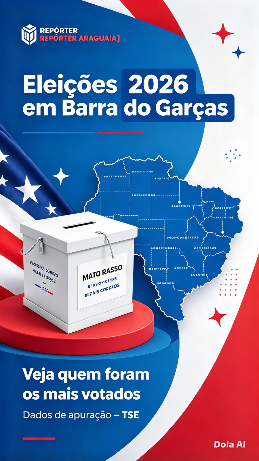 Veja os votos por cargo em Barra do Garças (MT) nas eleições 2026:
