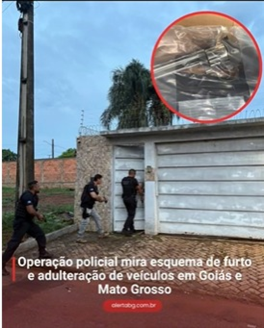 Operação contra grupo suspeito de roubo e adulteração de veículos cumpre mandados em Barra do Garças